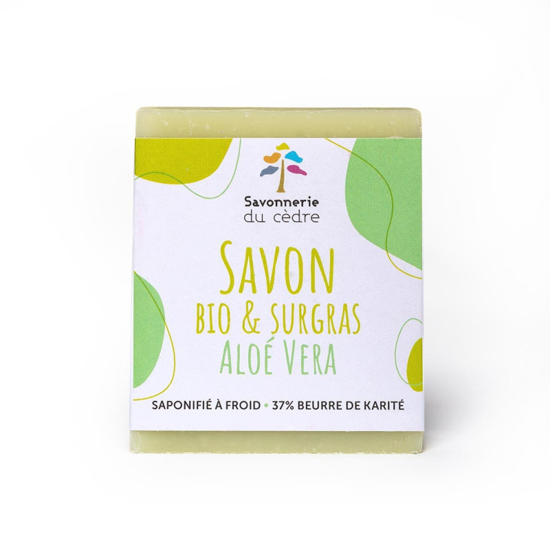 Savon bio naturel saponifié à froid - Aloé Vera Savon bio naturel saponifié à froid - Aloé Vera