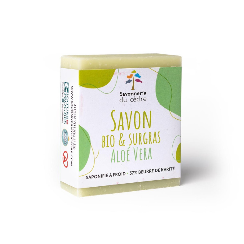 Savon bio naturel saponifié à froid - Aloé Vera