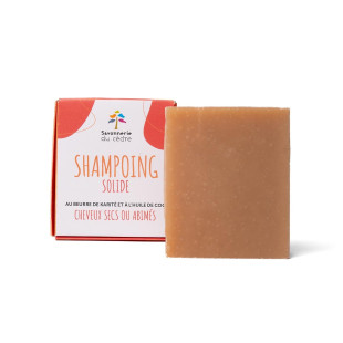 Shampoing solide bio cheveux secs au beurre de karité et à l'huile de coco