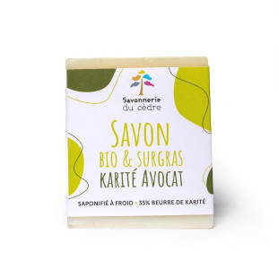Savon naturel et artisanal bio- Karité Avocat extra doux - saponifié à froid