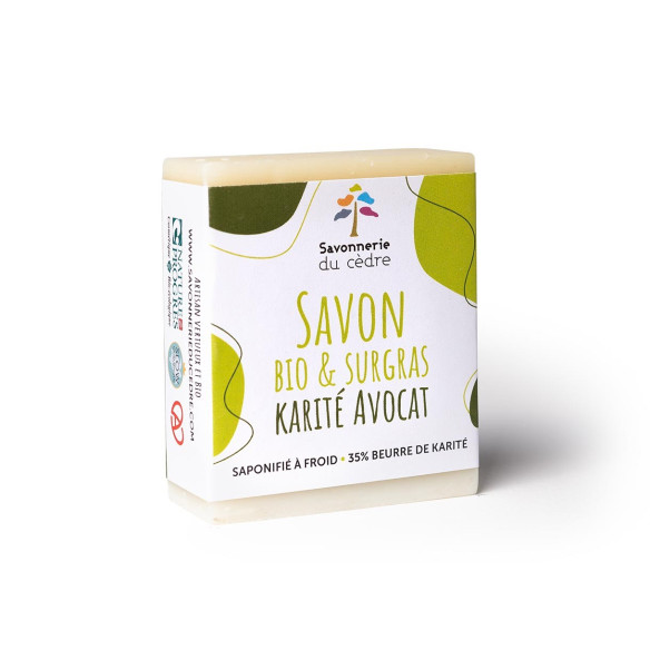 Savon naturel et artisanal bio- Karité Avocat extra doux - saponifié à froid