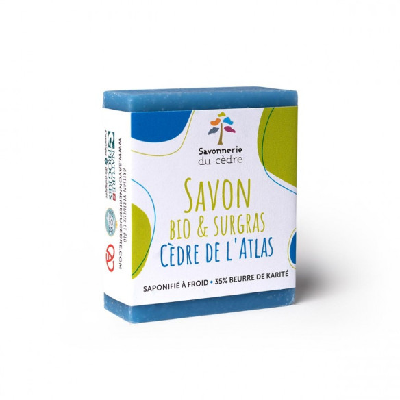 Savon bio surgras Cèdre Atlas saponifié à froid