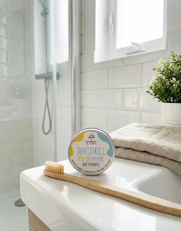 Dentifrice aux 5 plantes en poudre bio
